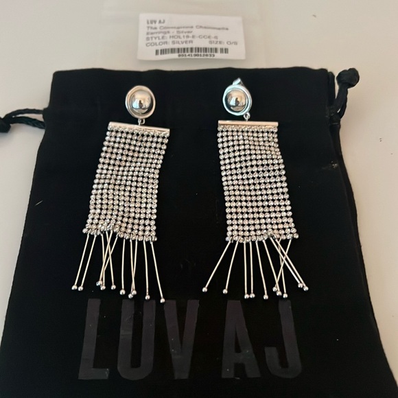 LUV AJ - NWT - CONSTANTINE CHAINMAILLE EARRINGS- SILVER - Picture 4 of 6